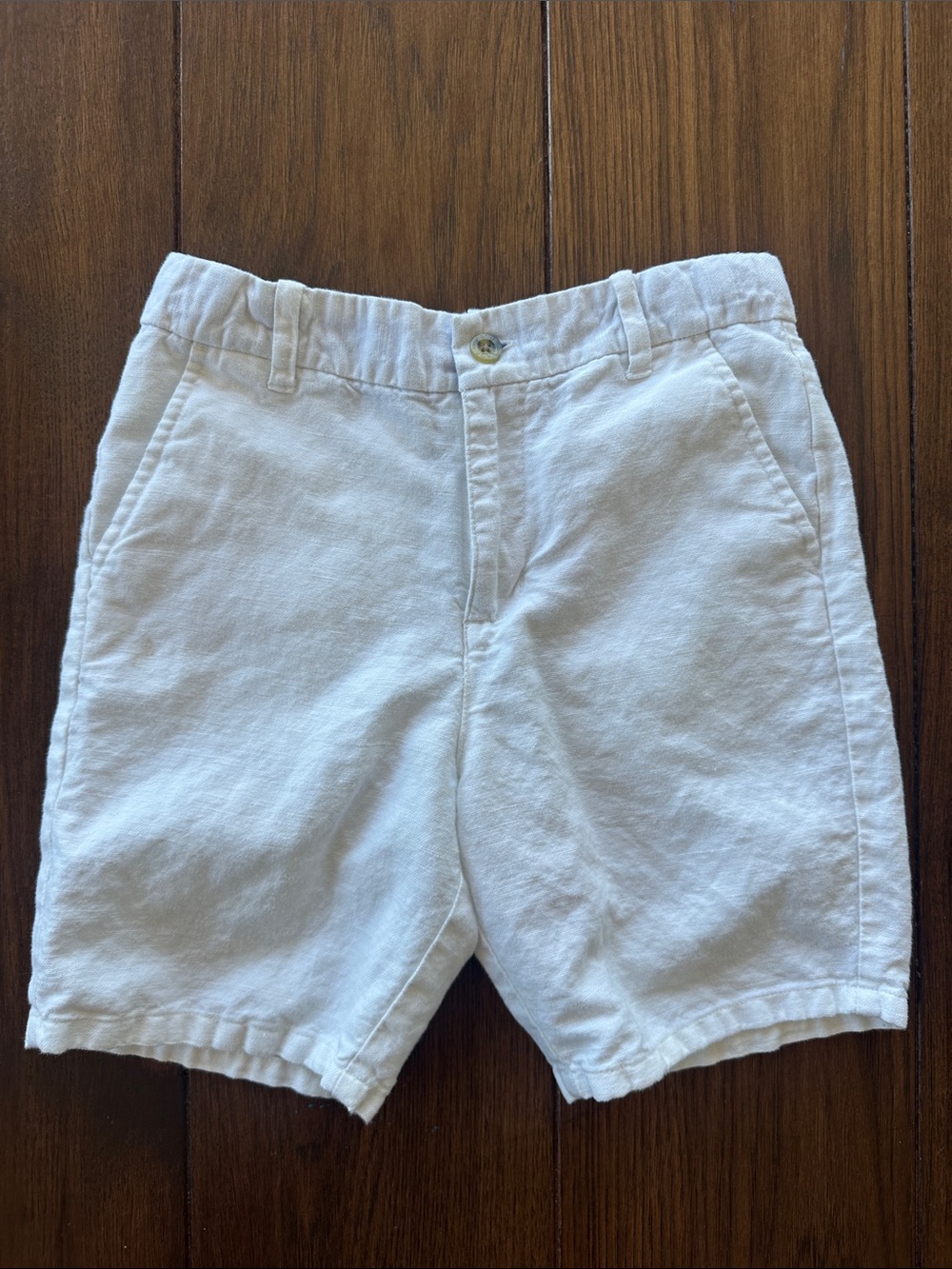 Janie and Jack White Cotton Elastic-Waist Shorts Size 10